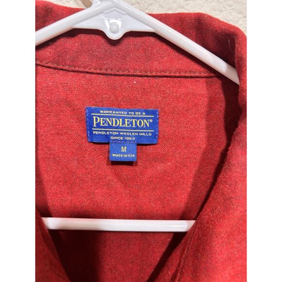 Pendleton red wool women’s shirt flannel western style medium - Picture 3 of 8